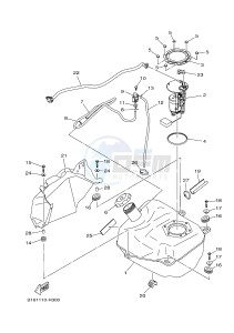 YFM700FWAD YFM70GPXH GRIZZLY 700 EPS (B1A1) drawing FUEL TANK