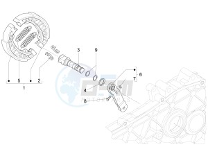 Liberty 50 4T Delivery 2012-14 drawing Rear brake - Brake jaw