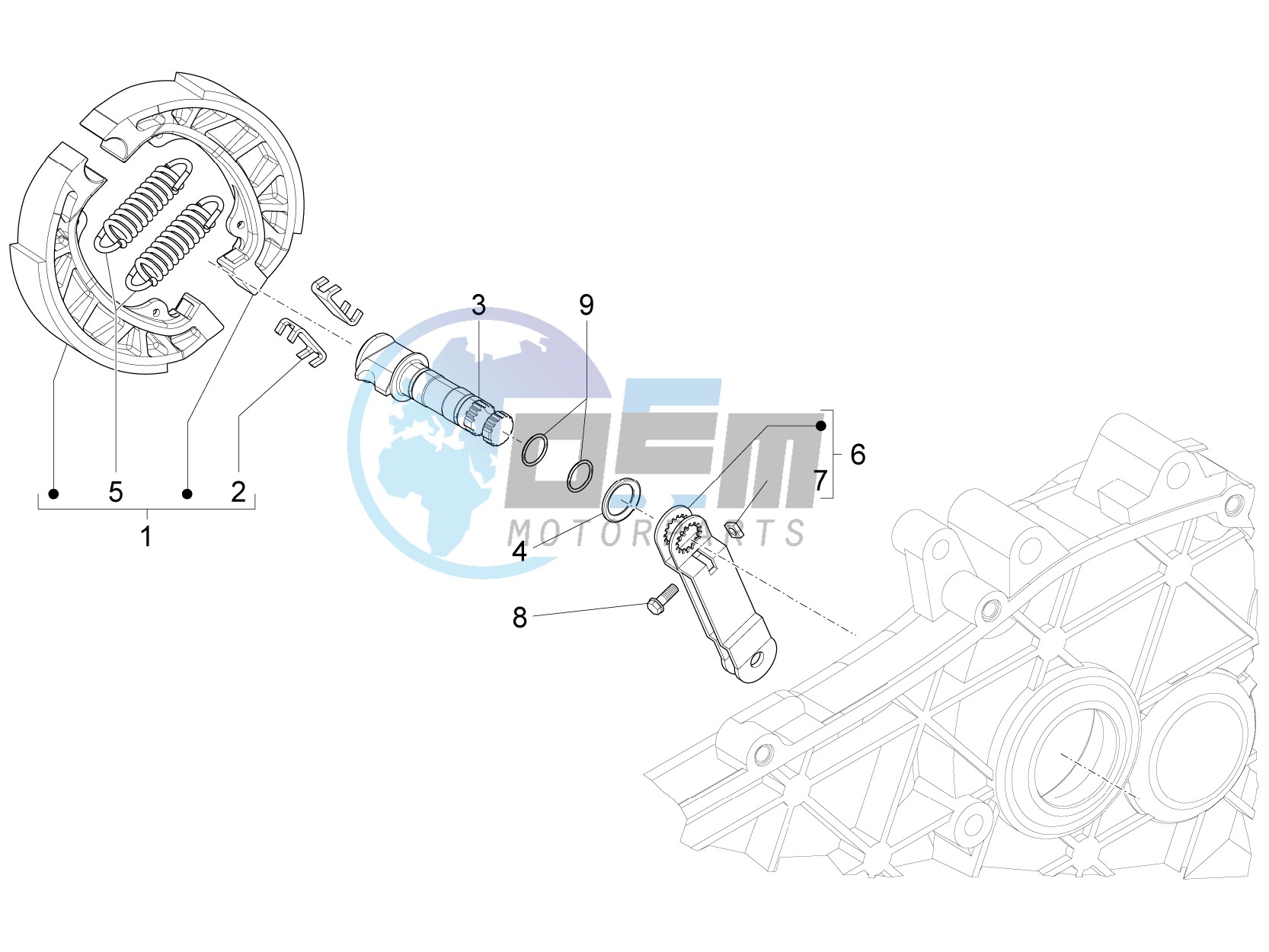 Rear brake - Brake jaw