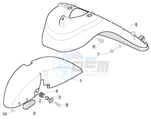 X9 500 Evolution (USA) drawing Wheel compartment- mudguard