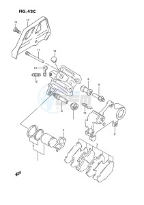 RMX250 (E3) drawing REAR CALIPER (MODEL P R S T)