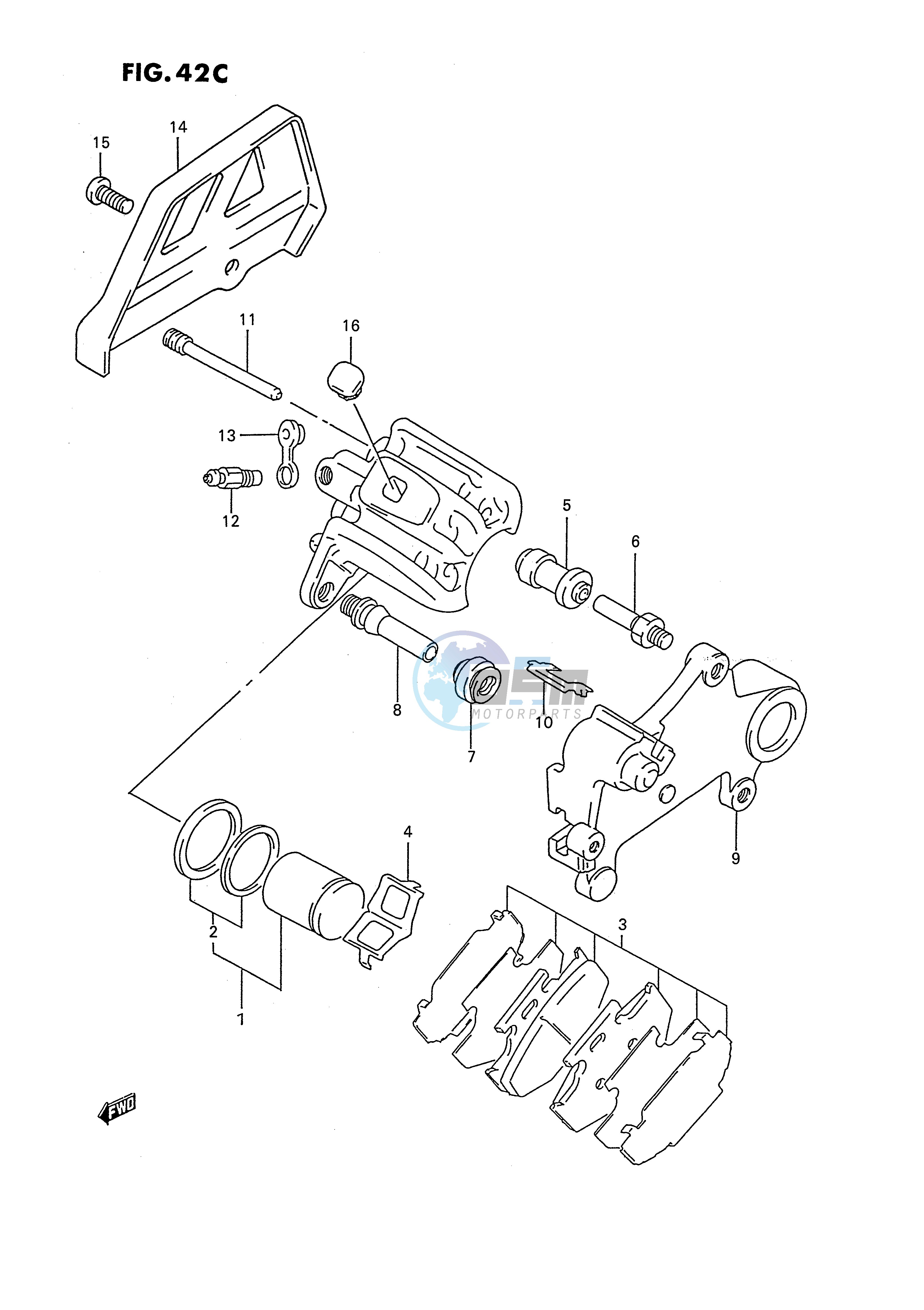 REAR CALIPER (MODEL P R S T)