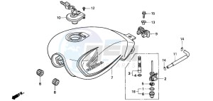 CB250 drawing FUEL TANK