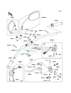 W800 EJ800ADFA GB XX (EU ME A(FRICA) drawing Handlebar