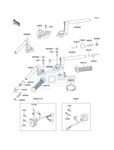 ZG 1000 A [CONCOURS] (A15-A19) [CONCOURS] drawing HANDLEBAR