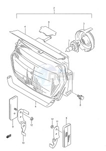 GSX750F (E28) drawing HEADLAMP