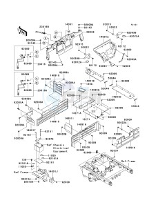 KAF 620 S [MULE 4010 TRANS4X4 HARDWOODS GREEN HD] (S9F-SAF) S9F drawing FRAME FITTINGS