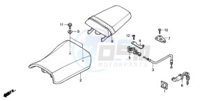 CBR600F4 drawing SEAT (CBR600F42-3/FS/FR)