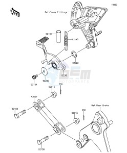 Z1000 ZR1000FEF FR GB XX (EU ME A(FRICA) drawing Brake Pedal