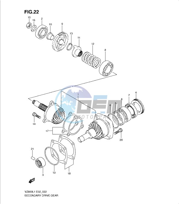 SECONDARY DRIVE GEAR