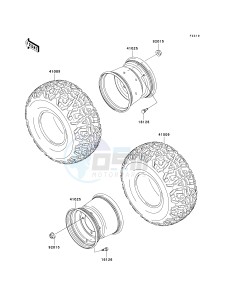 KAF 950 C [MULE 3010 TRANS4X4 DIESEL] (C7F) C7F drawing WHEELS_TIRES