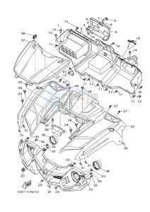 YXM700E YXM700PE VIKING EPS (1XP3) drawing FRONT FENDER