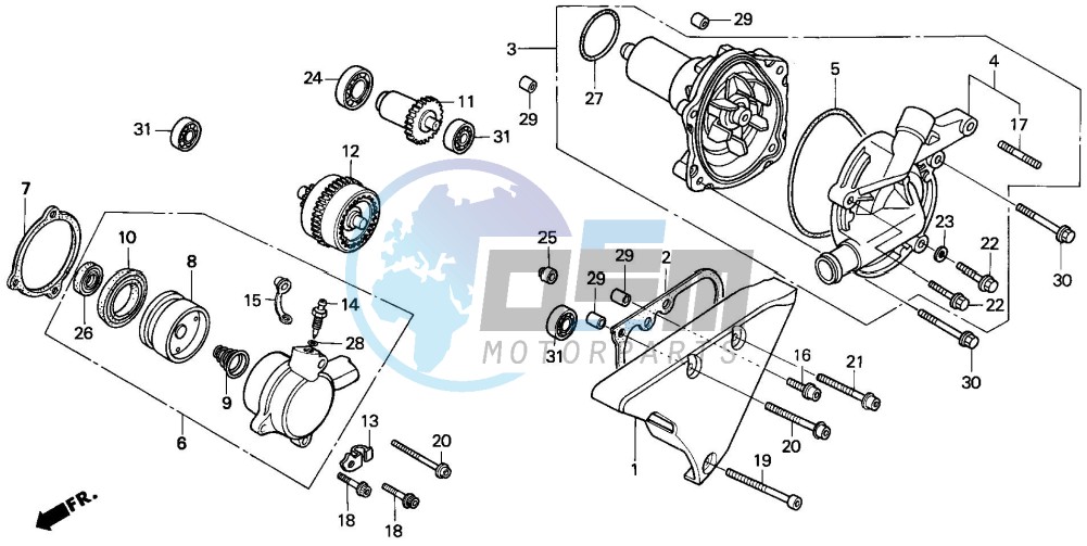 WATER PUMP (VT1100CS/CT)