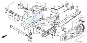 CBR1000RAA Australia - (U / ABS) drawing SWINGARM