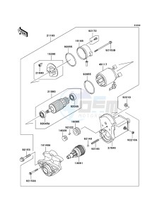 MULE 3010 DIESEL 4x4 KAF950B7F EU drawing Starter Motor