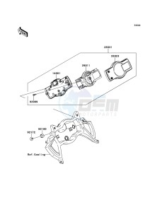 VERSYS_ABS KLE650DEF XX (EU ME A(FRICA) drawing Meter(s)