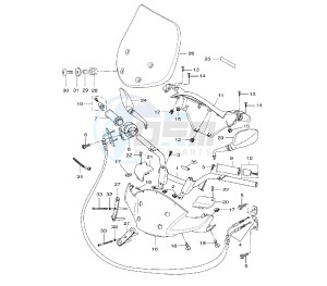 VP X-CITY 250 drawing STEERING HANDLE AND CABLE