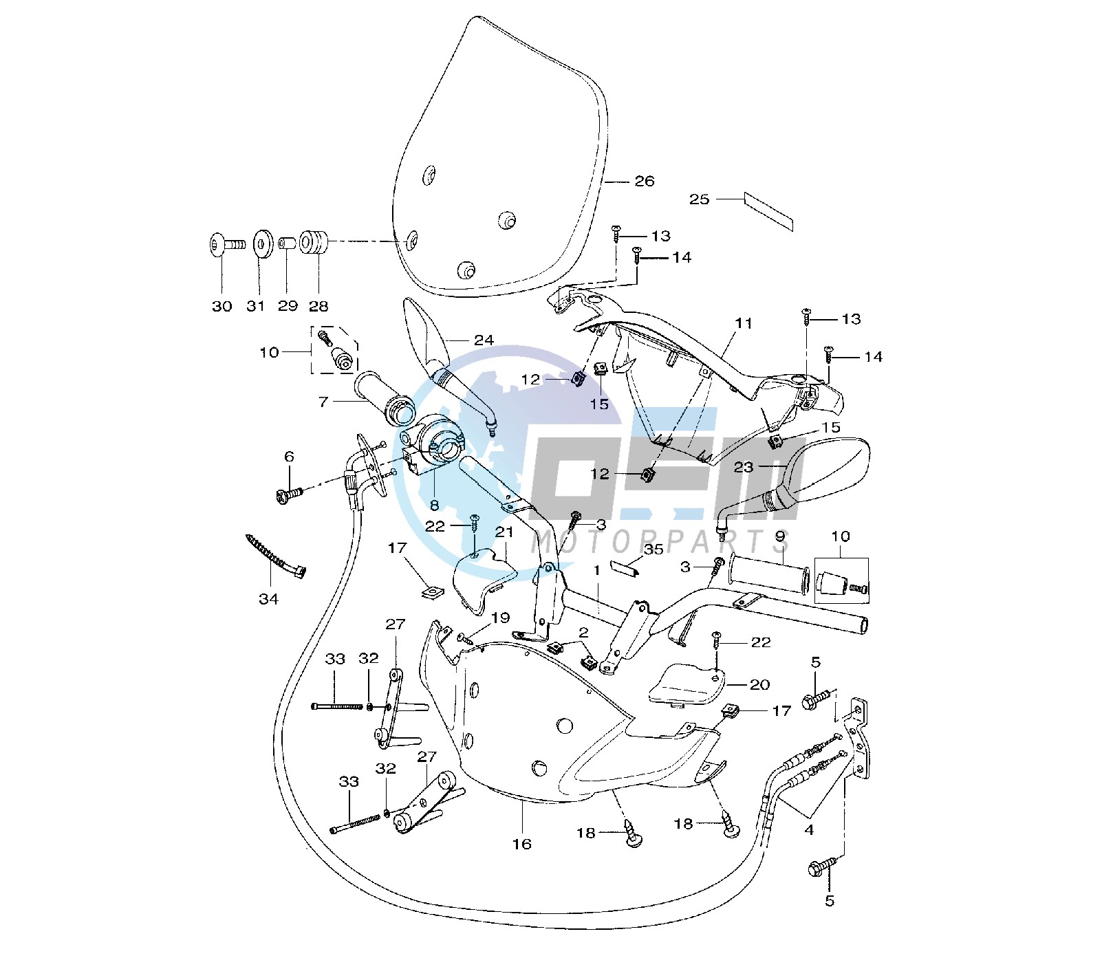 STEERING HANDLE AND CABLE