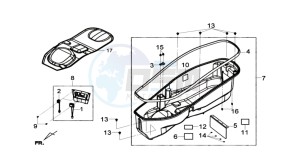 GTS 125I ABS drawing HELMET BOX