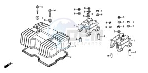 CB250 drawing CYLINDER HEAD COVER