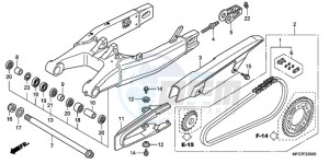 CB600FA39 Europe Direct - (ED / ABS ST 25K) drawing SWINGARM