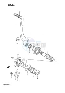 LT250R (E28) drawing KICK STARTER (MODEL H J K L M N)