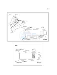 KX125 KX125-M3 EU drawing Labels