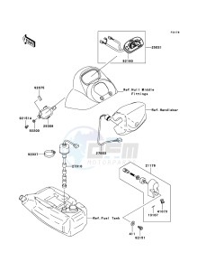 JET SKI STX-15F JT1500A8F FR drawing Meters