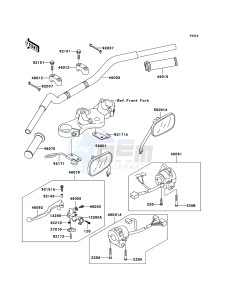 W650 EJ650C6F GB XX (EU ME A(FRICA) drawing Handlebar