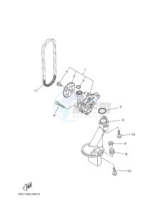 MT09 MT-09 900 (1RCN 1RCP) drawing OIL PUMP