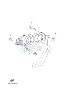 MT07A MT-07 ABS 700 (1XB6 1XB8) drawing REAR SUSPENSION