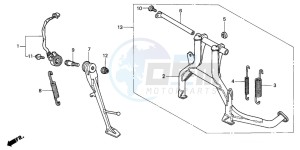 CB1300F1 CB1300SUPER FOUR drawing STAND