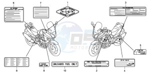 CBF1000A drawing CAUTION LABEL