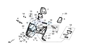 GTS 125I drawing COWLING INNER FR PLATE