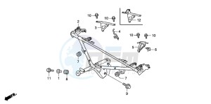 GL1800 drawing COWL STAY (GL18006/7/8)