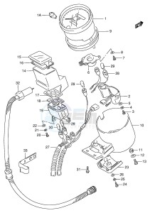 VS600GL (E2) INTRUDER drawing SPEEDOMETER (MODEL S)