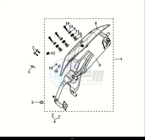 JET4 RX 50 (XE05W3-EU) (E5) (M1) drawing EXHAUST MUFFLER