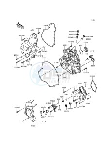 ER-6F EX650EGF XX (EU ME A(FRICA) drawing Engine Cover(s)