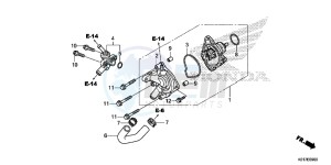 SH125AD SH125i UK - (E) drawing WATER PUMP