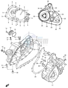 LT-F500F (P28-P33) drawing CRANKCASE COVER