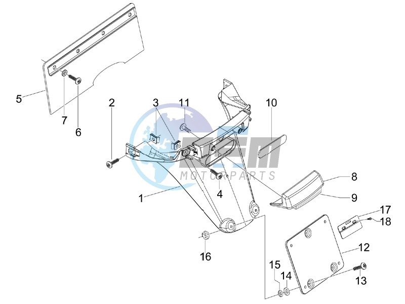 Rear cover - Splash guard