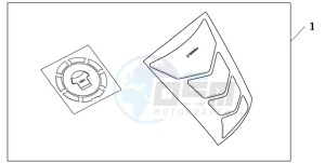 CBR1000RAA Europe Direct - (ED / ABS HRC) drawing TANKPAD / FUEL LID COVER