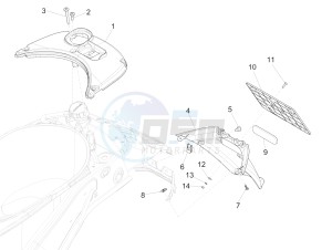 Primavera 150 4T 3V iGET (APAC) (AU, CN, EX, RI, TN) drawing Rear cover - Splash guard