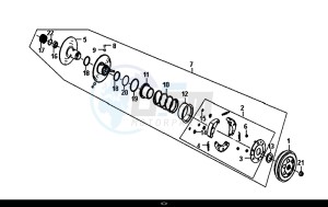 MIO 50I (45 KM/H) (FS05W1-EU) (E4) (L8-M0) drawing DRIVEN PULLEY ASSY