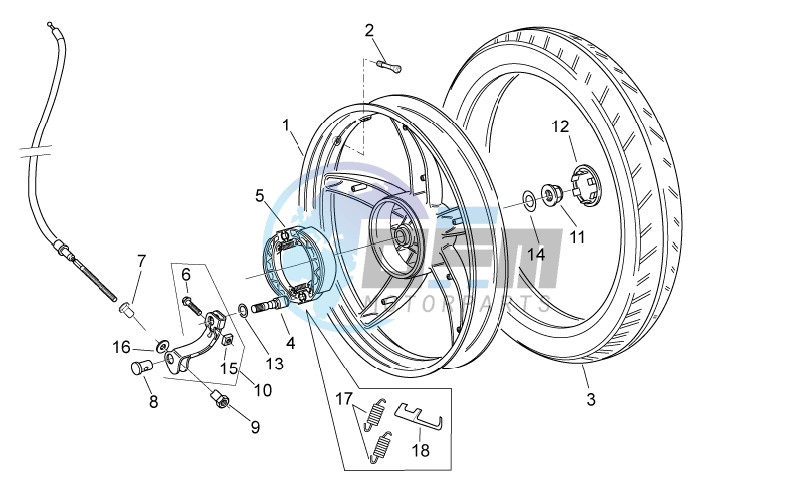 Rear wheel - disc brake