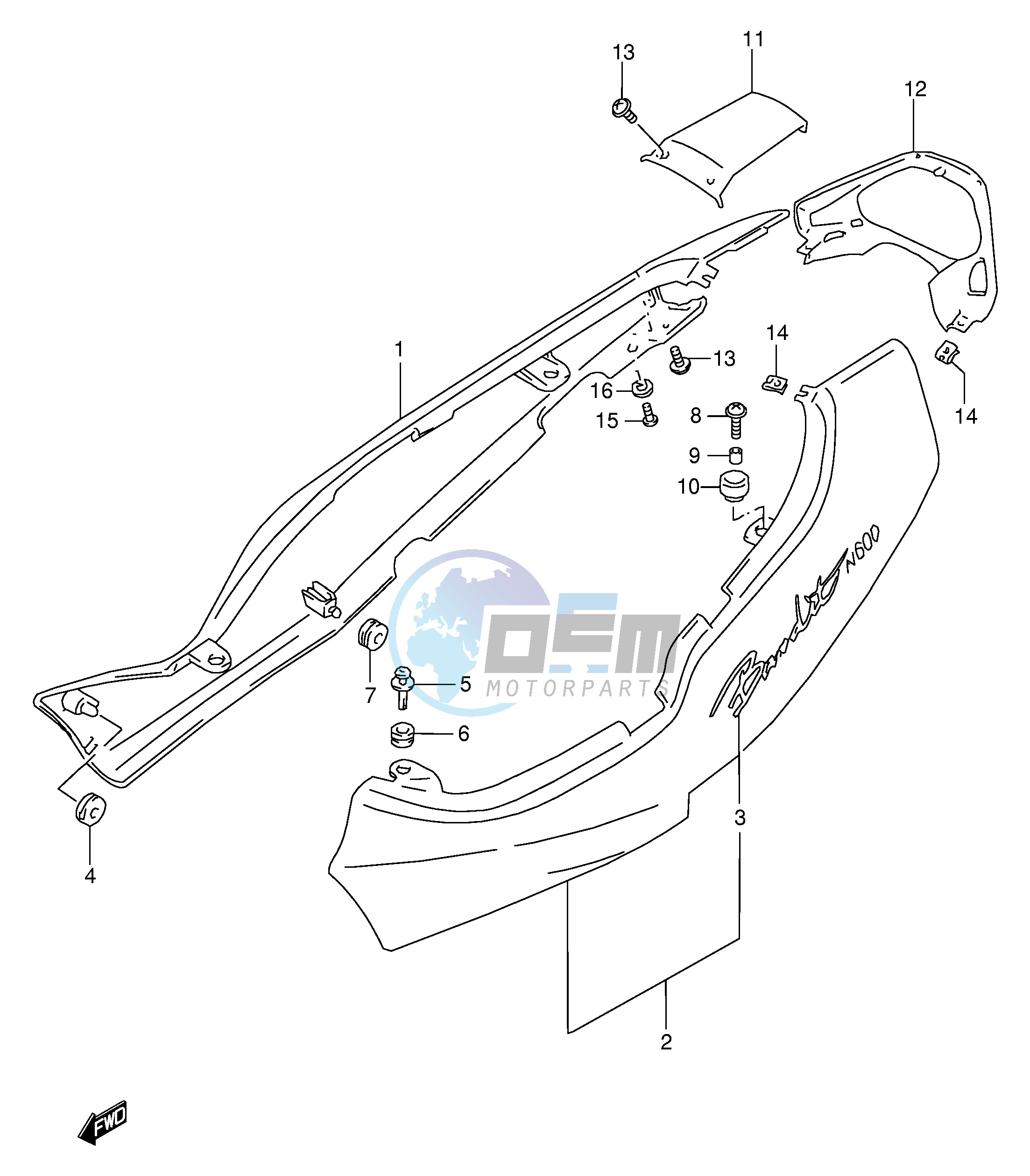 FRAME COVER (GSF600X UX)