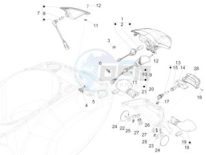 PRIMAVERA 150 4T 3V IGET ABS E4 (NAFTA) drawing Rear headlamps - Turn signal lamps