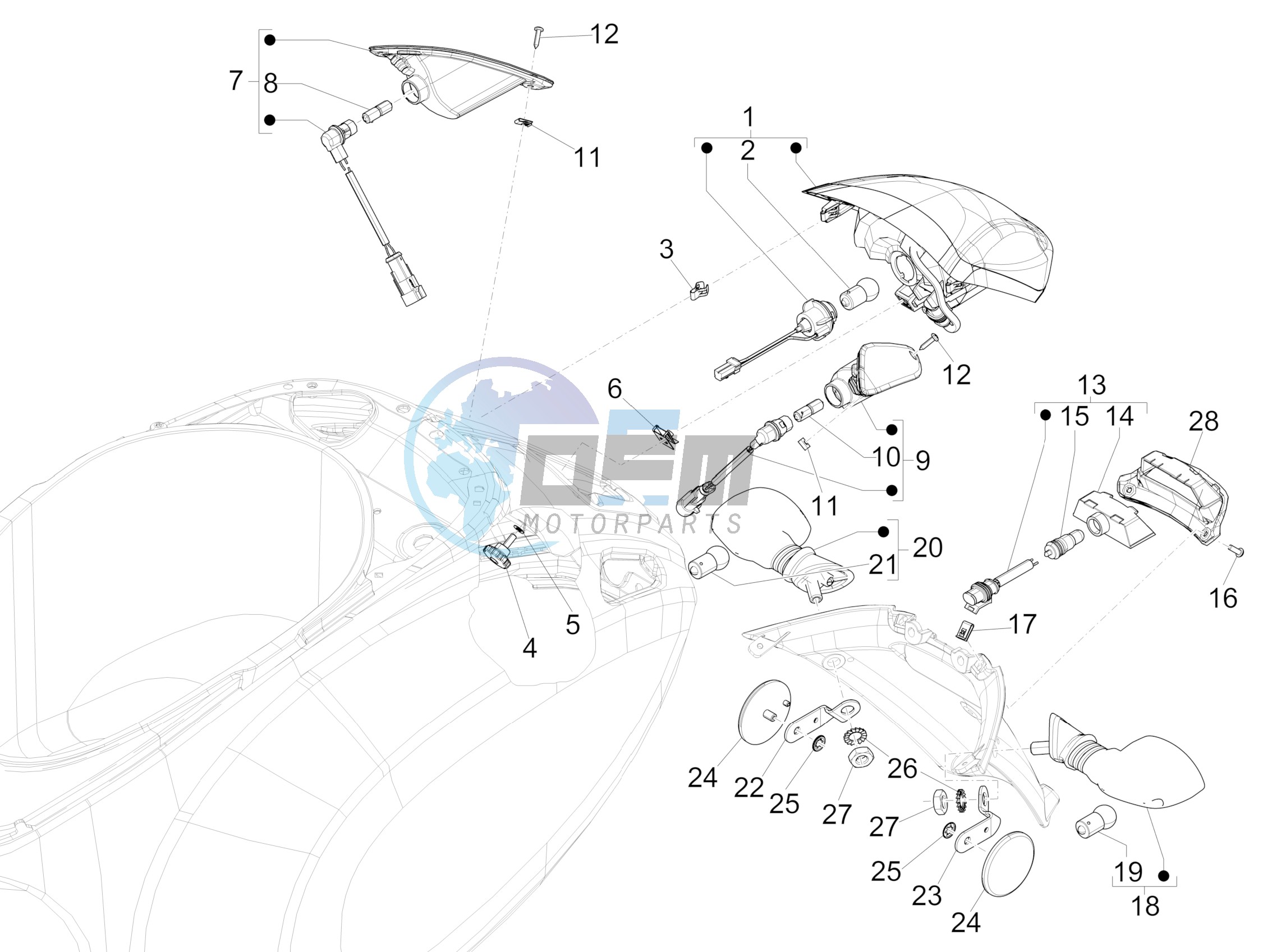 Rear headlamps - Turn signal lamps