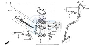 CB500S drawing FR. BRAKE MASTER CYLINDER (2)