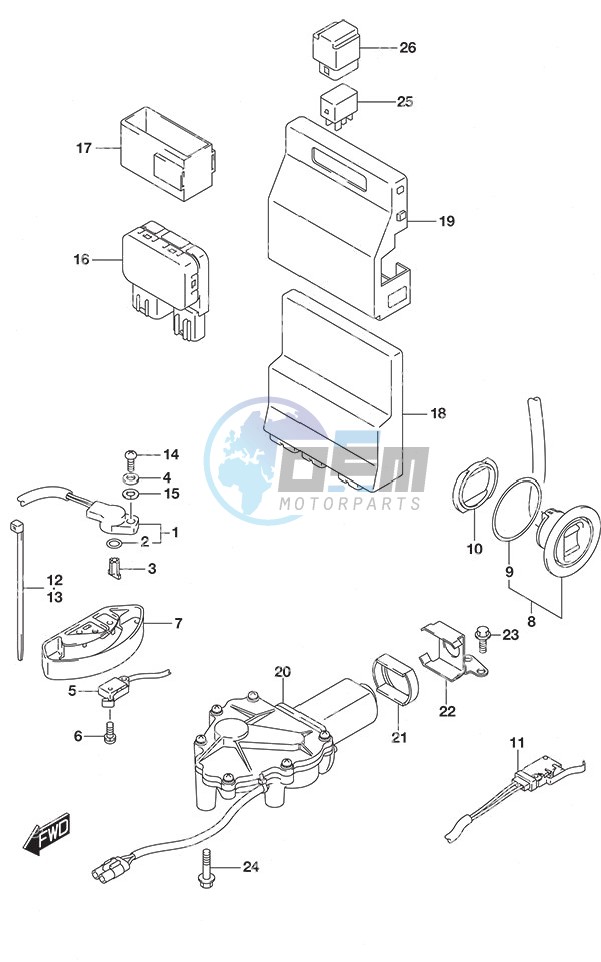 PTT Switch/Engine Control Unit